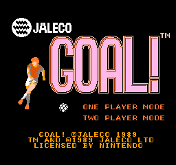 Goal! (Europe) Title Screen